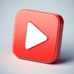 Raudonas mygtukas youtube video mygtukas